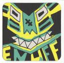"Enuff" Art print Coaster By Le Merde